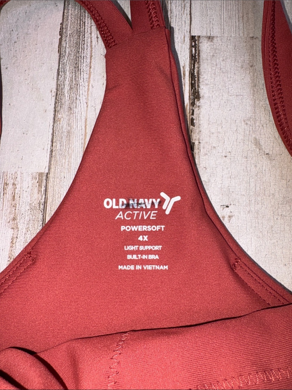Old Navy Active Powersoft Rust Red Light Support Sport Bra 4X - Picture 2 of 13